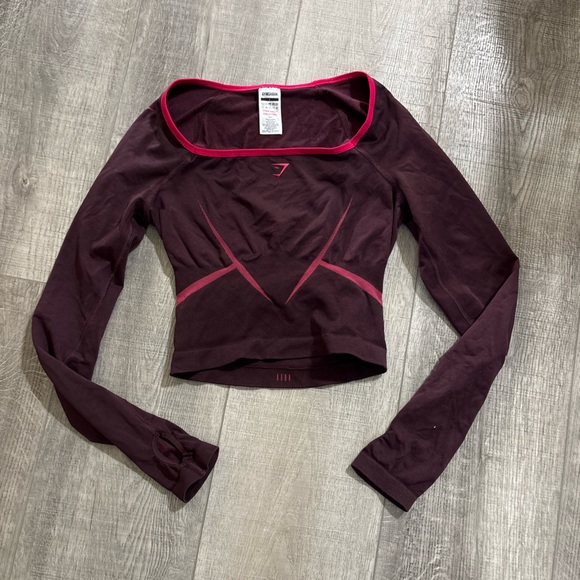 🦈Gymshark Seamless Long Sleeve Top With Thumb Holes🦈 - Picture 3 of 5